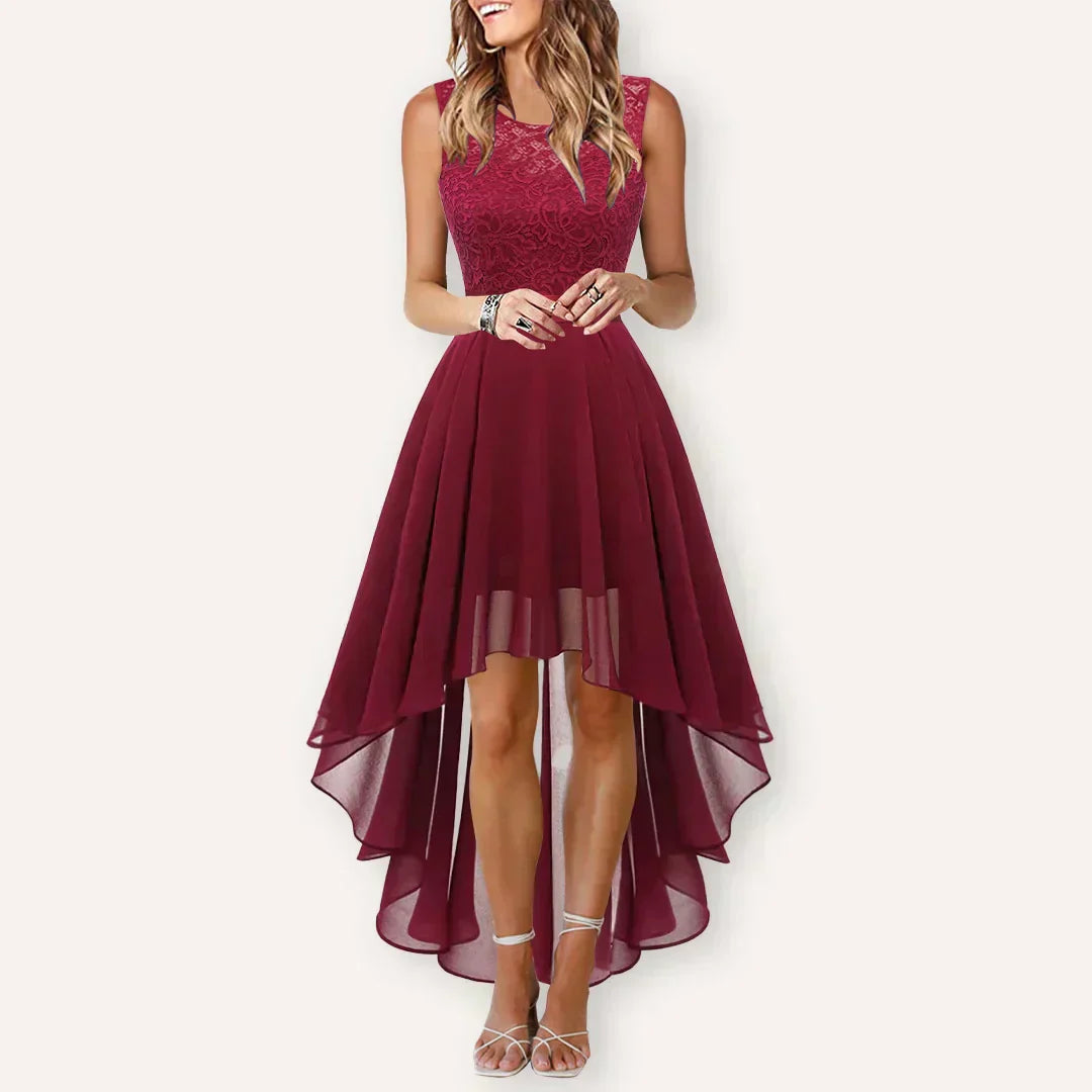 Women's Wedding Guest Midi Dress | Lace A-Line-1