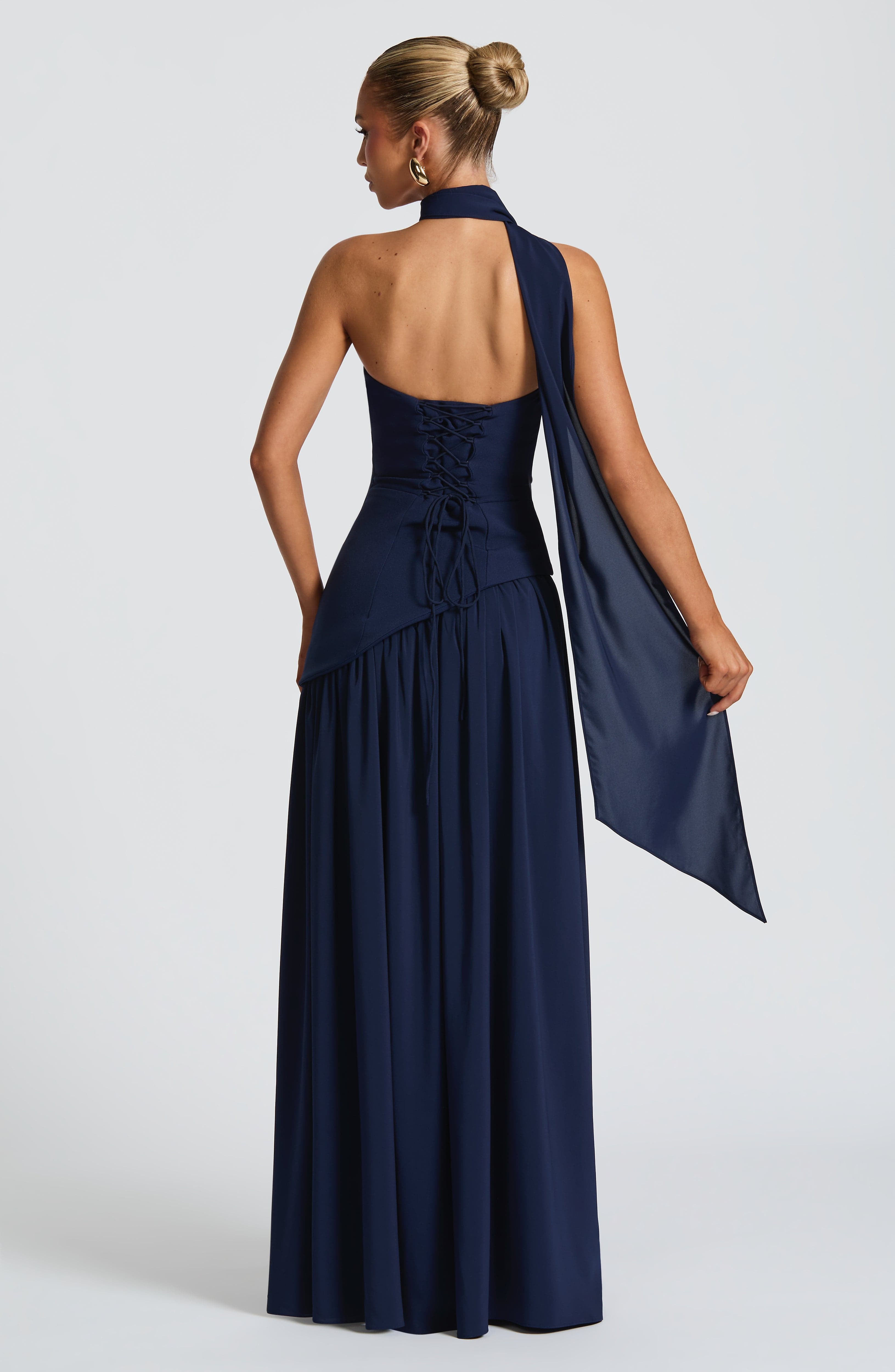 Women's Wedding Guest Maxi Dress | Strapless Slit-13