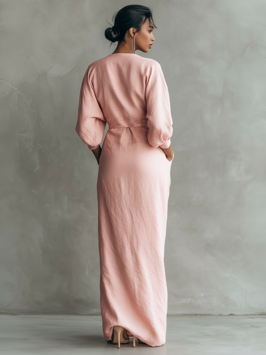 Women's Wrap Maxi Dress | Wedding Guest Evening-2