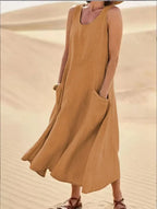 Women's Summer Casual Maxi Dress | Sleeveless-9