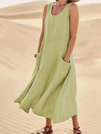 Women's Summer Casual Maxi Dress | Sleeveless-6
