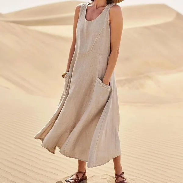 Women's Summer Casual Maxi Dress | Sleeveless-10