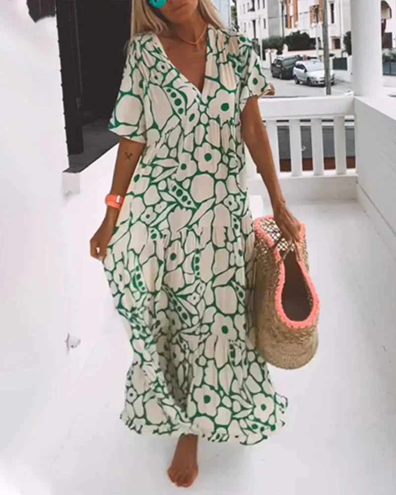 Women's Floral Maxi Dress | Summer Boho-7