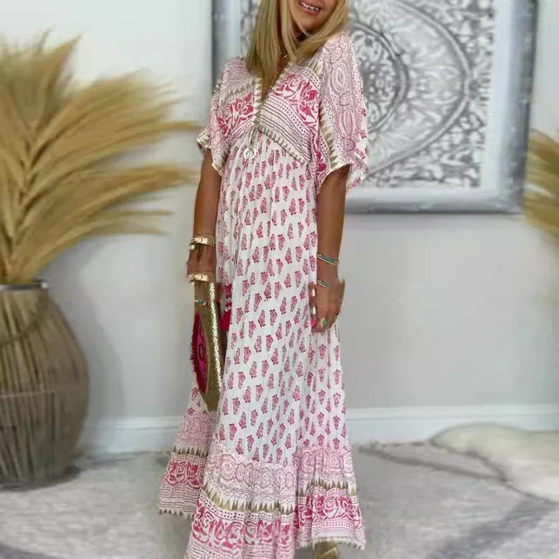 Women's Floral Maxi Dress | Summer Boho-1
