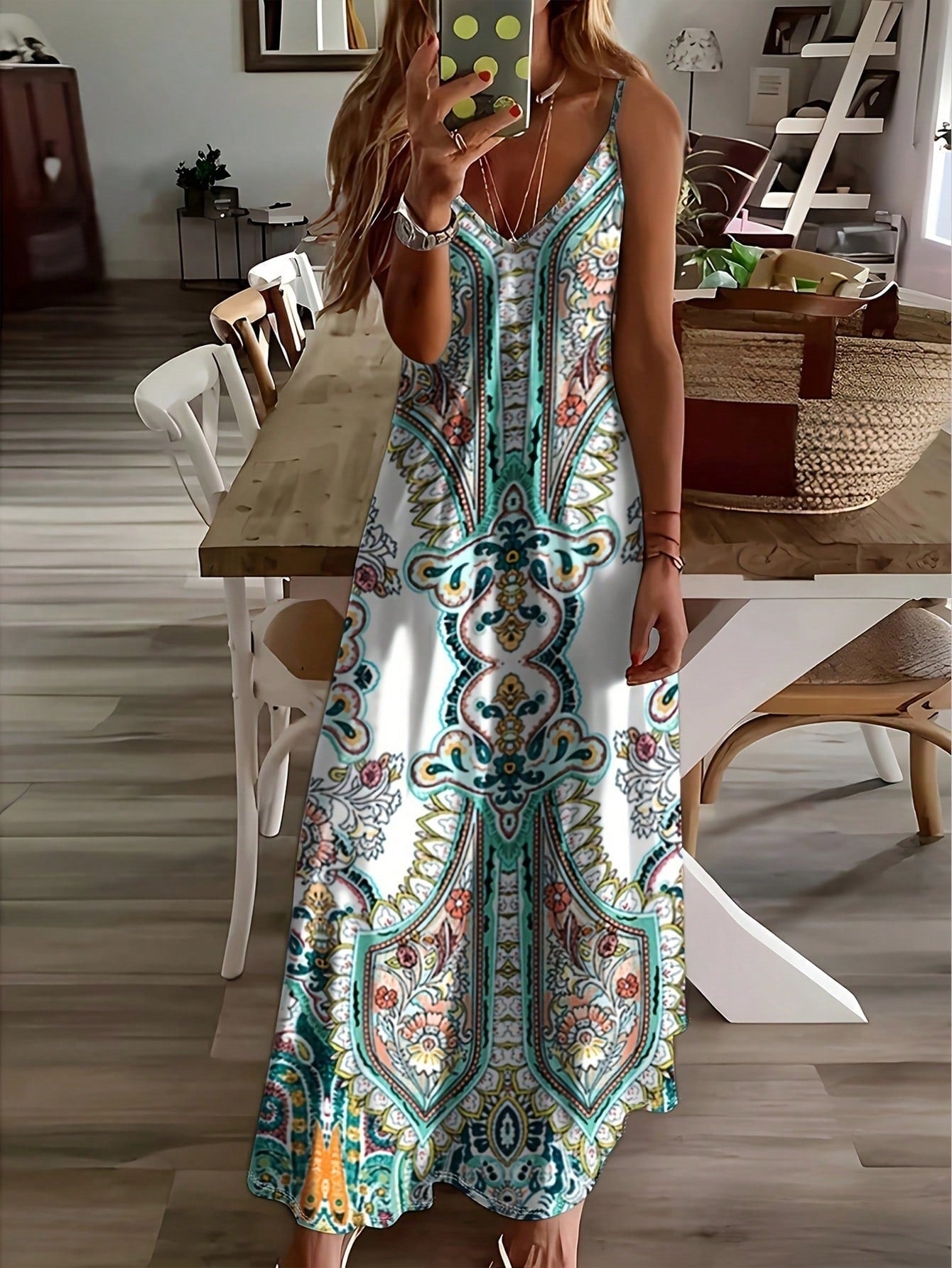 Women's Boho Maxi Dress | Floral Summer Wedding Guest-6