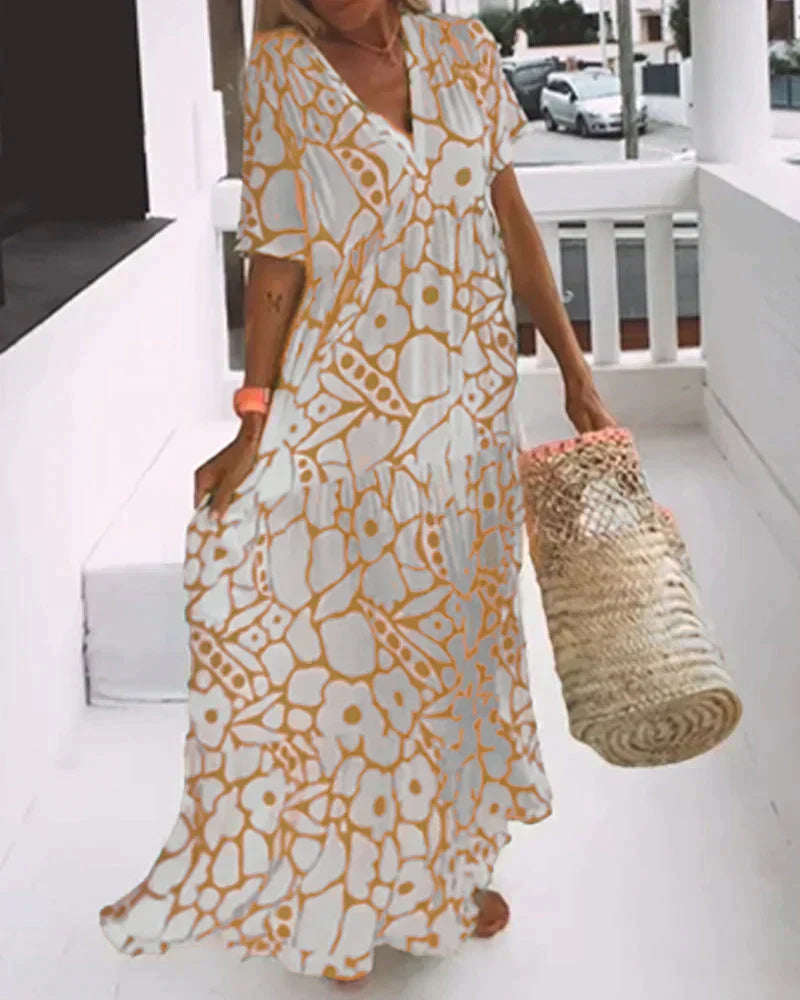 Women's Floral Maxi Dress | Summer Boho-2
