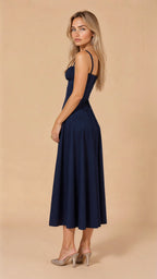 Women's Floral Midi Dress | Summer Corset-16