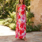 Women's Floral One Shoulder Maxi Dress | Summer-2