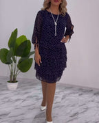 Women's Polka Dot Midi Dress | Cocktail Evening-8