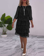 Women's Polka Dot Midi Dress | Cocktail Evening-2