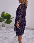 Women's Polka Dot Midi Dress | Cocktail Evening-7