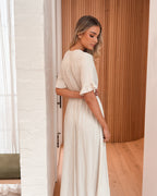 Women's Wrap Midi Dress | Summer Wedding Guest-5
