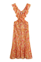 Women's Floral Maxi Dress | Summer Ruffle-7