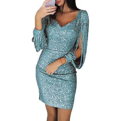 Women's Sequin Bodycon Mini Dress | Party Cocktail-5