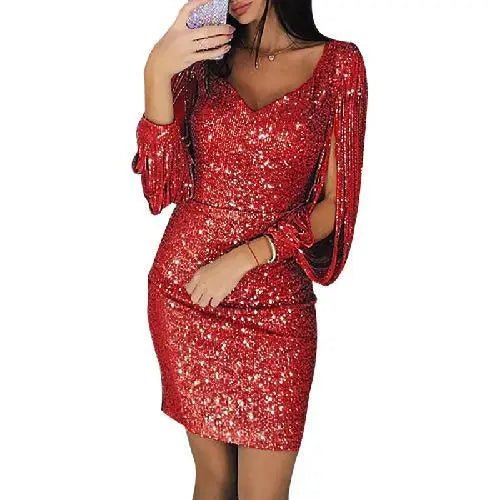 Women's Sequin Bodycon Mini Dress | Party Cocktail-2