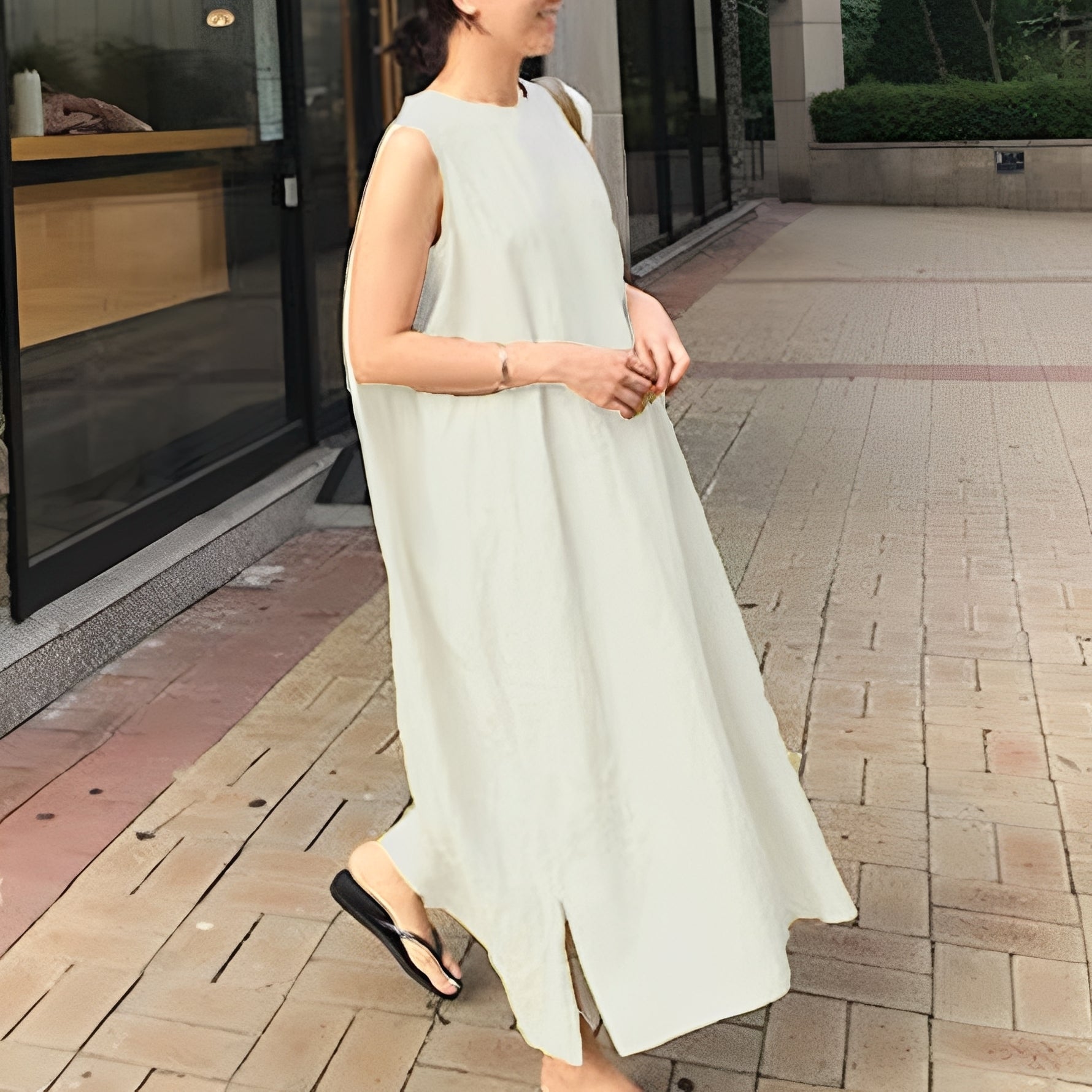 Women's Summer Maxi Dress | Sleeveless Shift-1