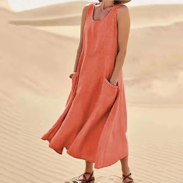 Women's Summer Casual Maxi Dress | Sleeveless-3