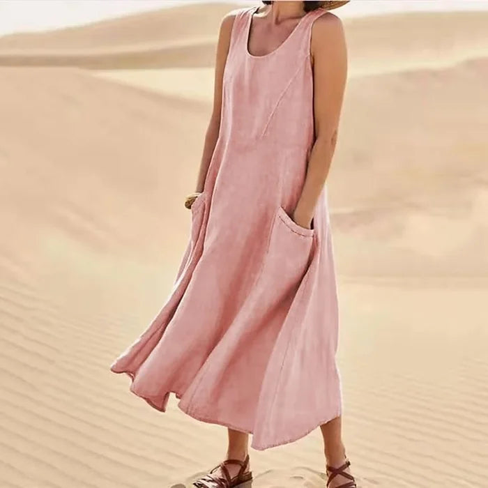 Women's Summer Casual Maxi Dress | Sleeveless-1