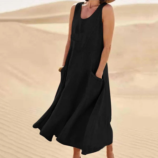 Women's Summer Casual Maxi Dress | Sleeveless-13