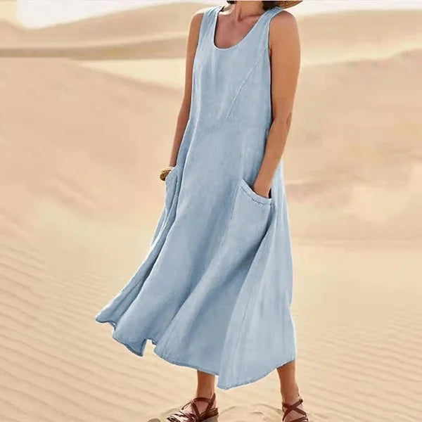 Women's Summer Casual Maxi Dress | Sleeveless-2