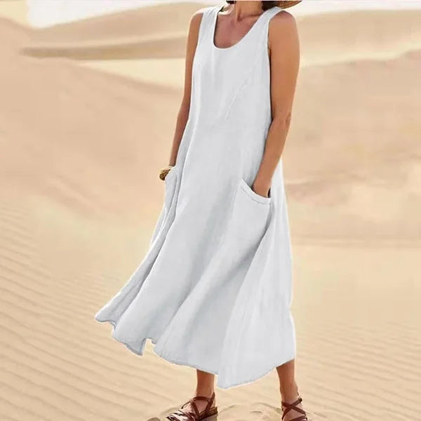 Women's Summer Casual Maxi Dress | Sleeveless-4