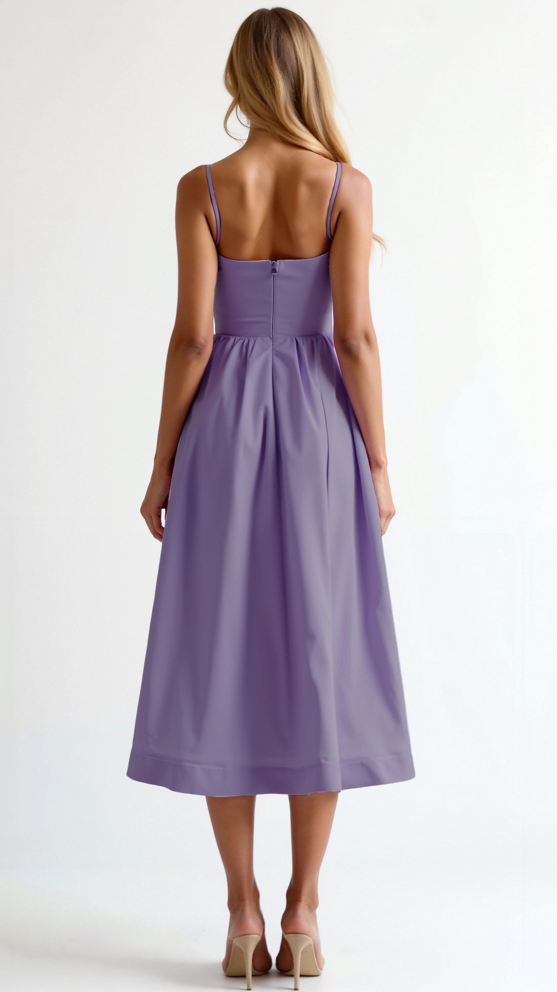 Women's White A-Line Midi Dress Women's White A-Line Midi Dress