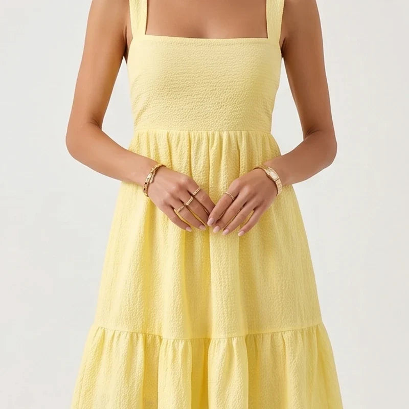 Women's Summer Midi Dress | Wedding Guest Boho-3
