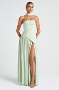Women's Wedding Guest Maxi Dress | Strapless Slit-1