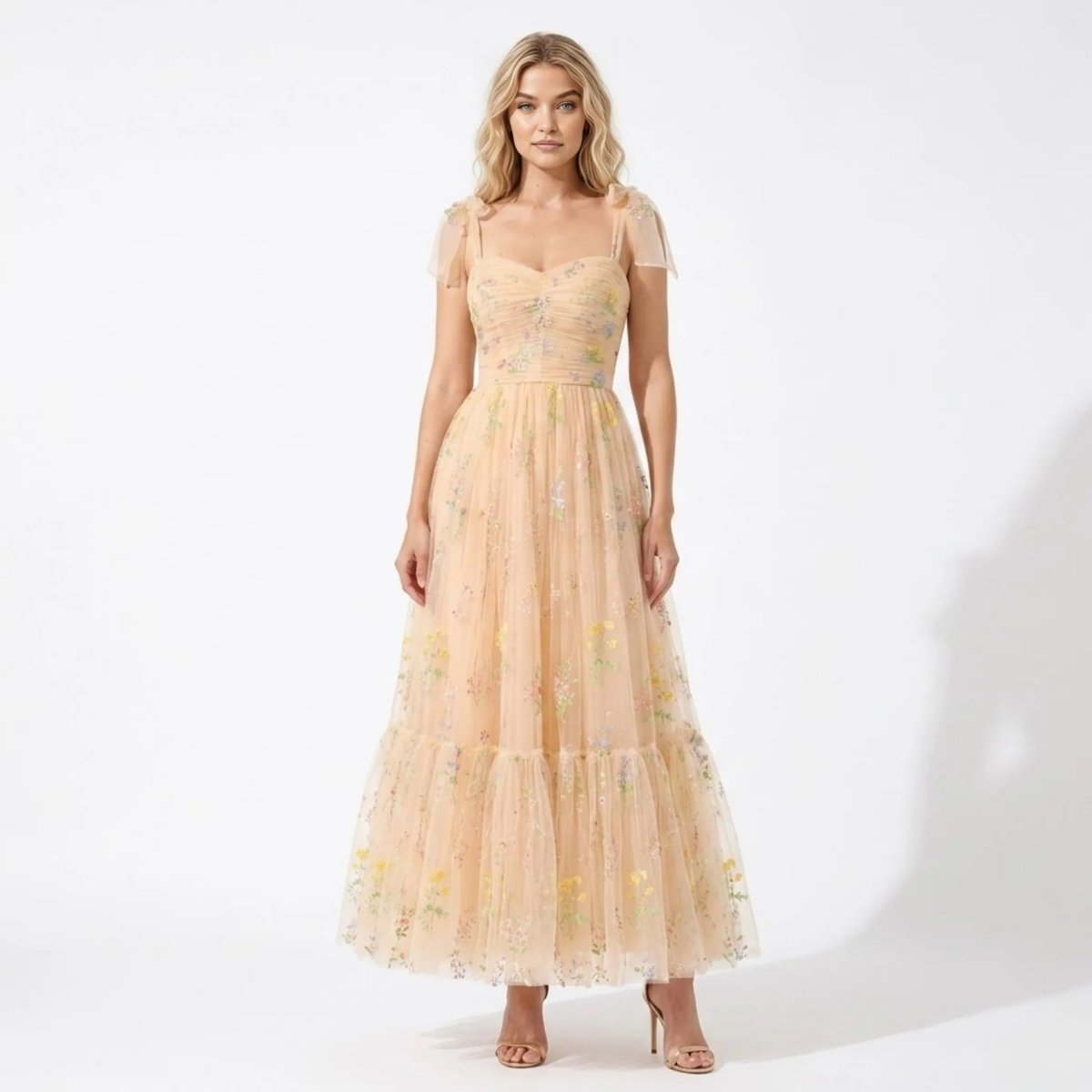 Women's Floral Maxi Dress | Wedding Guest Evening-11