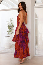 Women's Floral Ruffle Maxi Dress | Wedding Guest-8