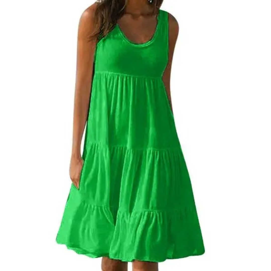 Women's Boho Midi Dress | Summer Tiered-4