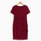 Women's Ruffle Midi Dress | Elegant Cocktail-2
