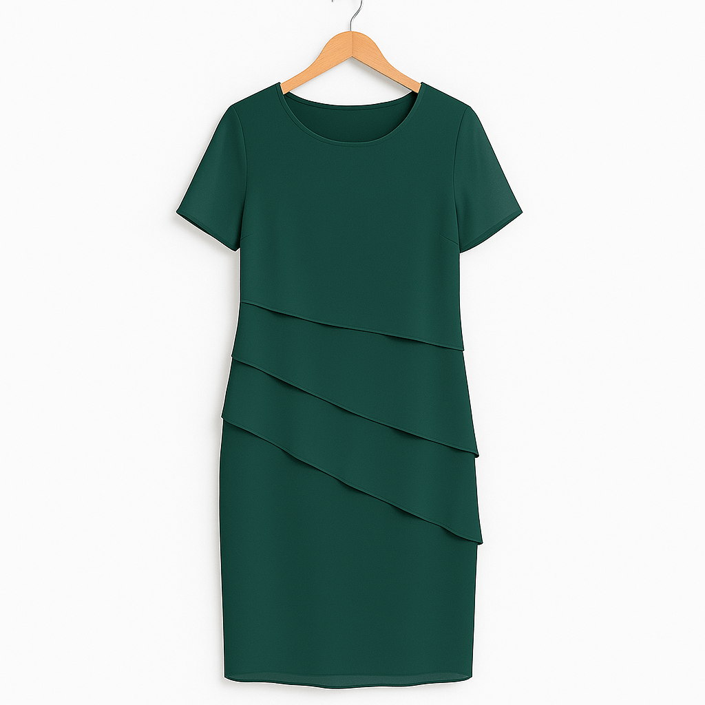 Women's Ruffle Midi Dress | Elegant Cocktail-6