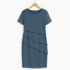 Women's Ruffle Midi Dress | Elegant Cocktail-4