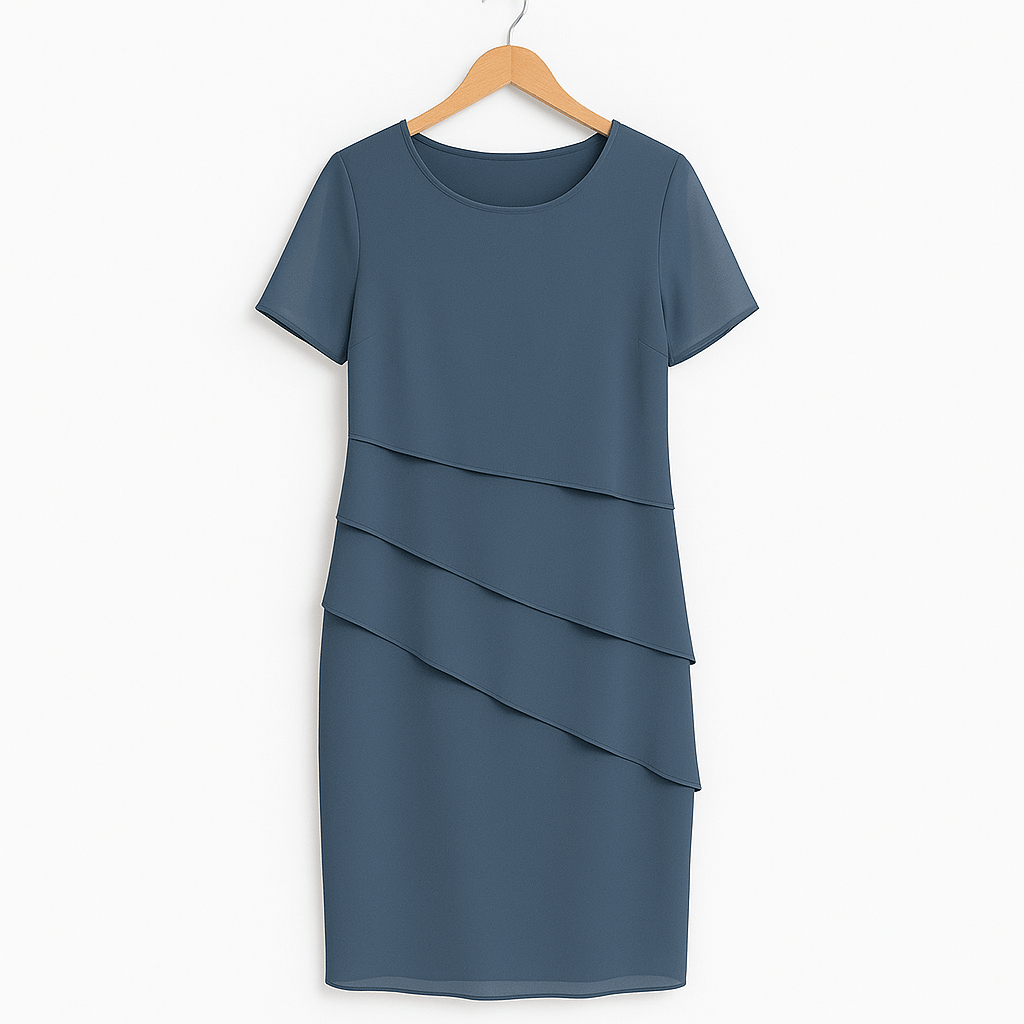 Women's Ruffle Midi Dress | Elegant Cocktail-4