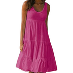 Women's Boho Midi Dress | Summer Tiered-7