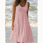 Women's Boho Midi Dress | Summer Tiered-8