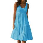 Women's Boho Midi Dress | Summer Tiered-3