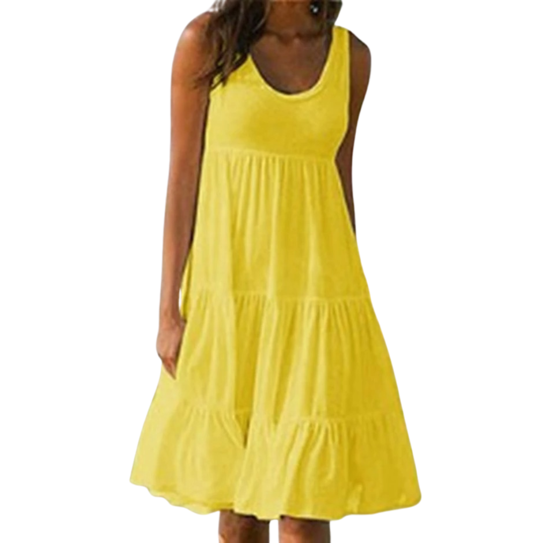 Women's Boho Midi Dress | Summer Tiered-6