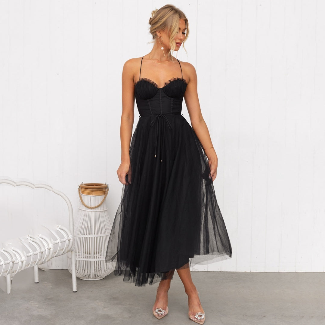 Women's Cocktail Midi Dress | A-Line Elegant-5