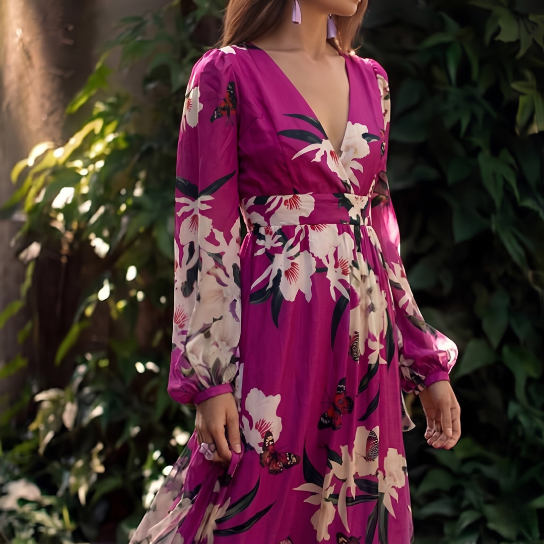 Women's Floral Maxi Dress | Boho Wedding Guest-3