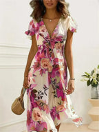 Women's Floral Midi Dress | Summer Wrap-1