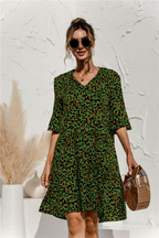 Women's Floral Mini Dress | Summer Ruffle Boho-4