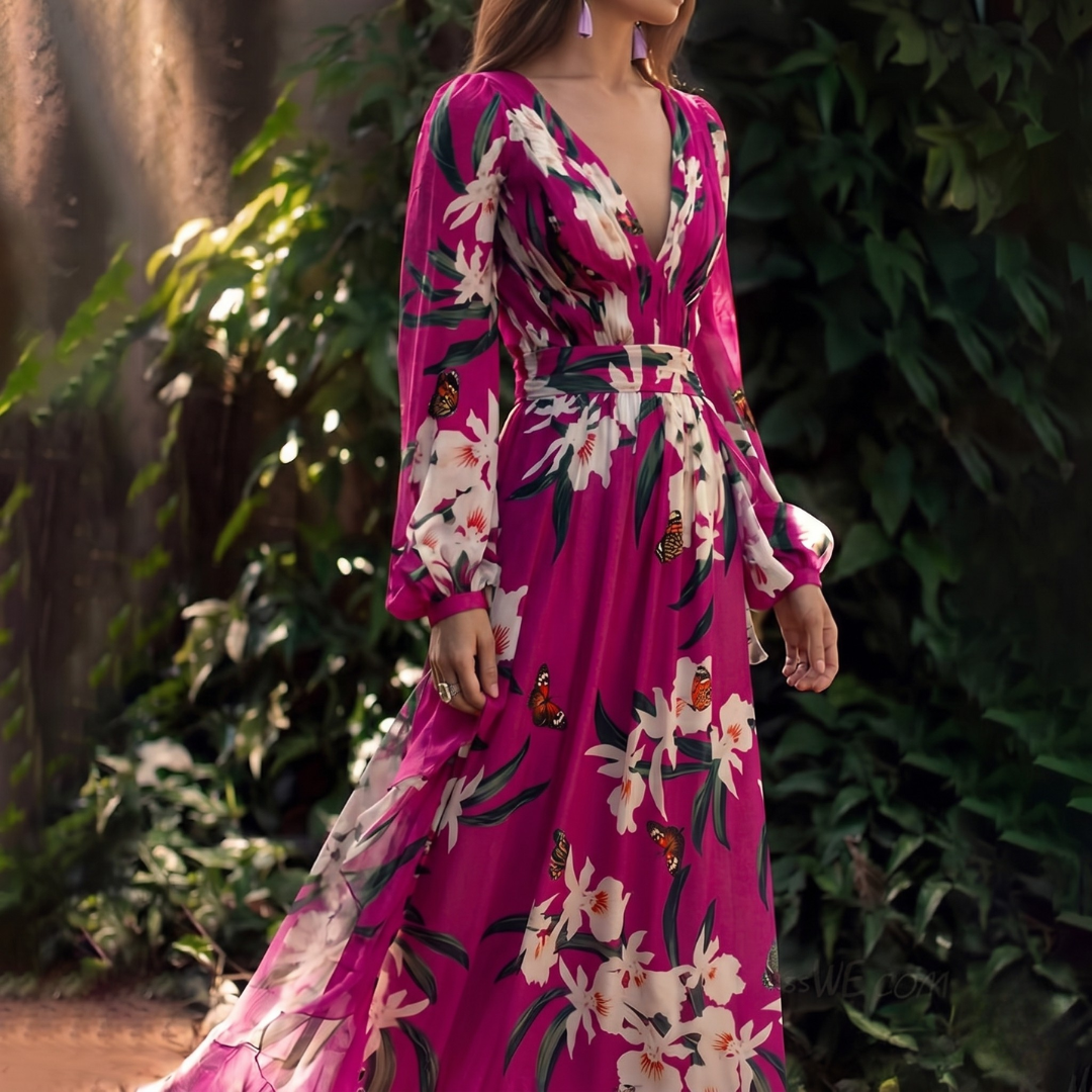 Women's Floral Maxi Dress | Boho Wedding Guest-2