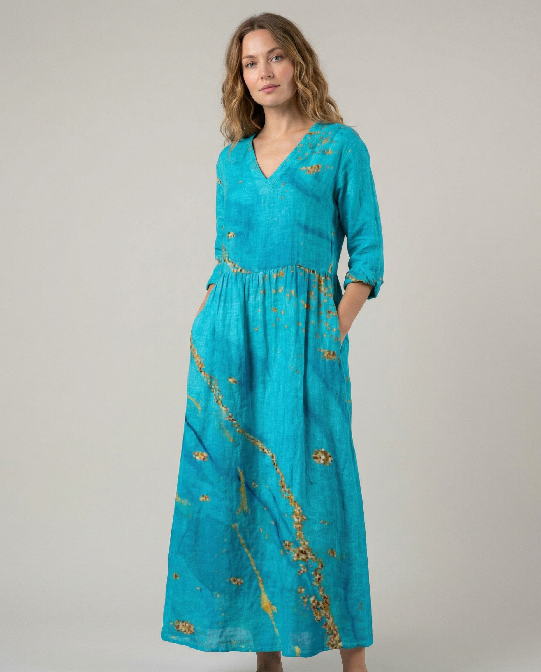 Women's Boho Maxi Dress | V-Neck Summer-2