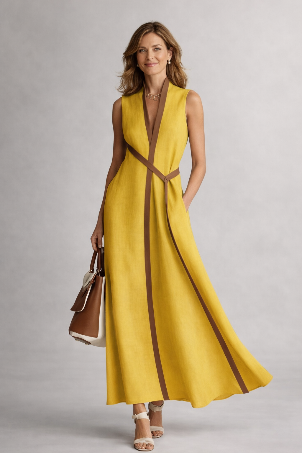 Women's Wrap Maxi Dress | Wedding Guest Evening-5