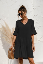 Women's Floral Mini Dress | Summer Ruffle Boho-7