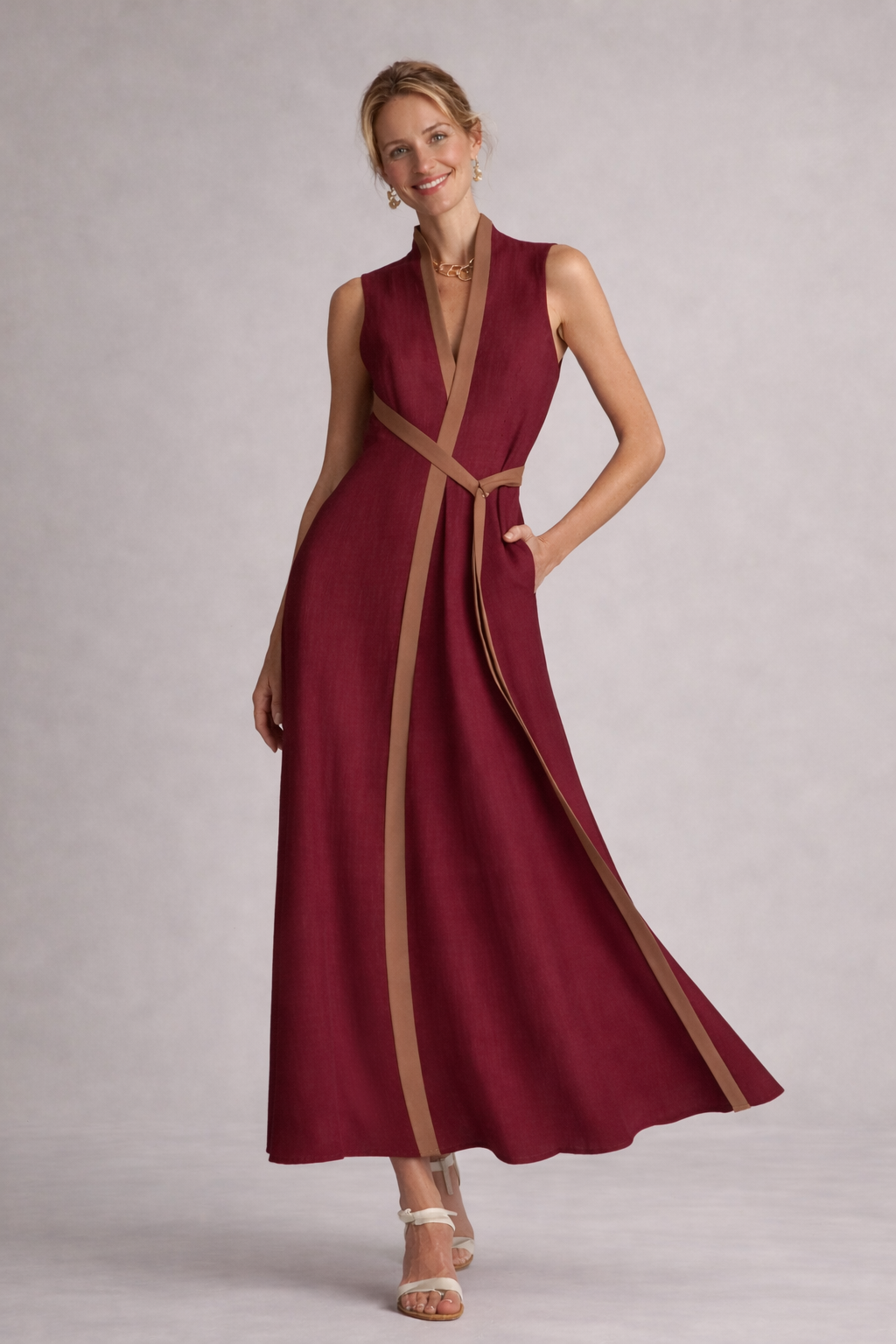 Women's Wrap Maxi Dress | Wedding Guest Evening-2