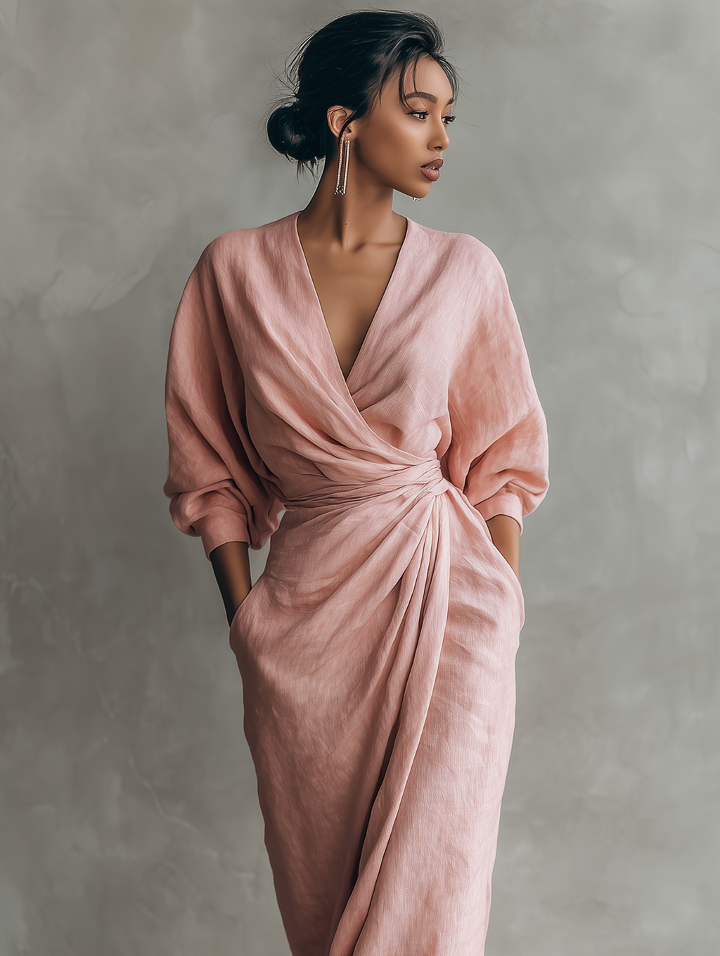 Women's Wrap Maxi Dress | Wedding Guest Evening-6