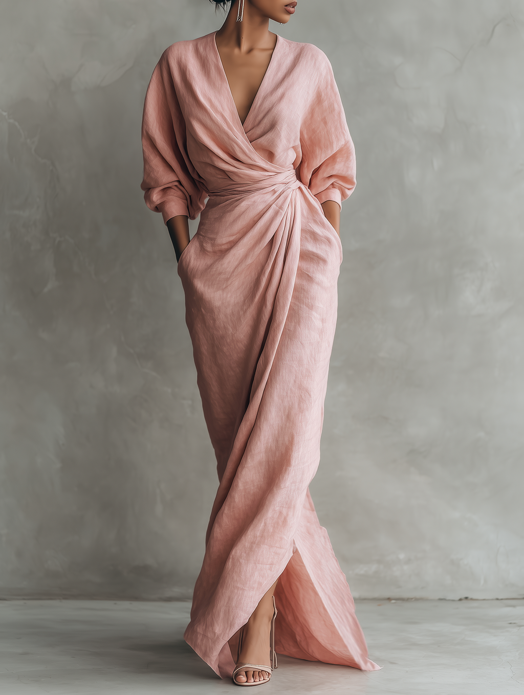 Women's Wrap Maxi Dress | Wedding Guest Evening-1